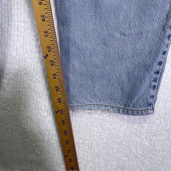 Levi’s Blue Faded Wash Denim Distressed Relaxed Straight Leg Jeans Size 36x30 ma - Picture 12 of 12